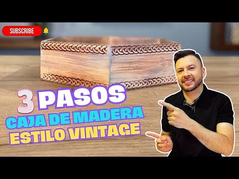 Como Pintar Caja de Madera Estilo Vintage ( 3 pasos super fácil )