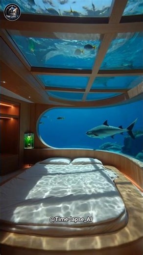 Underwater Glass Bedroom Transformation 🌊 | Luxury Ocean Room Restoration Timelapse | AI Generated