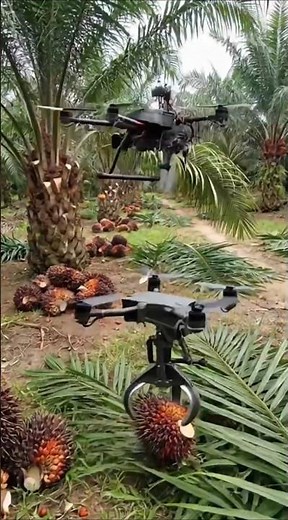 𝐈𝐭’𝐬 𝐀𝐥𝐫𝐞𝐚𝐝𝐲 𝐇𝐚𝐩𝐩𝐞𝐧𝐢𝐧𝐠 𝐢𝐧 𝐀𝐟𝐫𝐢𝐜𝐚 🔥🔥🔥⁣⁣⁣Cutting-Edge Drones Seen Harvesting Palm Fruits in Africa