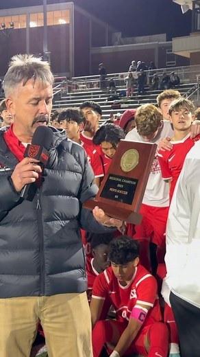 Athletic Director (Mr. Davis) caught up Head Coach Carlos after their dominant Conference Championship performance! | Newton Conover High School Soccer