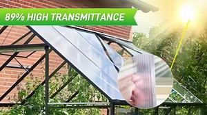 10 Pack Polycarbonate Greenhouse Panels, 4' x 2' x 0.24'' Twin-Wall Polycarbonate Sheets, All Weather Clear Roof Panels Greenhouse Replacement Panels