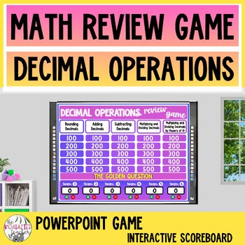 Decimal Operations Jeopardy-Style Review Game | Elem   MS Math