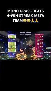 MONO GRASS TEAM BEATS 4-WIN STREAK META TEAM😭😭🙏🙏 #pokemon #pokemonchampions #pokemonbattle