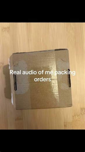 Real Fake Audio of Me Packing Orders #smallbusiness #asmr #microwave #packingorders