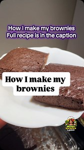 Brownies Recipe Tray:9x13 Ingredients 1 cup (225g) butter 1 cup sugar 4 large eggs 1 tbsp vanilla extract 1 cup (125g) all-purpose flour 1 cup (90g) cocoa powder (unsweetened) 1/2 tsp salt 1/2 tsp baking powder (optional, for slightly more lift) 1 1/2 cups (250g) chocolate chips or chopped chocolate (optional but recommended) Instructions 1. Preheat oven to 350°F (175°C). Grease your Pyrex dish or line with parchment. 2. In a saucepan, melt butter on low heat. Remove from heat. 3. Whisk in sugar