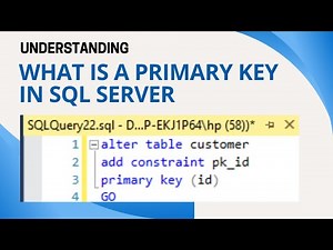 16 What is a primary key in sql server
