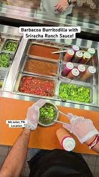Barbacoa Burritodilla with Sriracha Ranch Sauce!