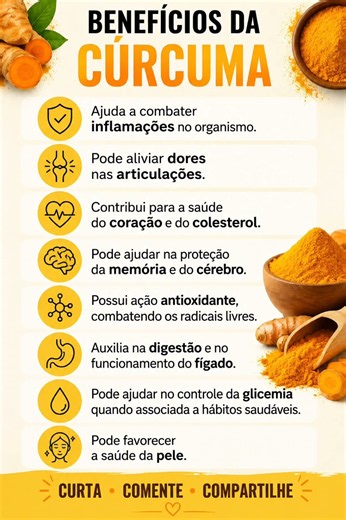 BENEFÍCIOS DA CÚRCUMA #saúde
