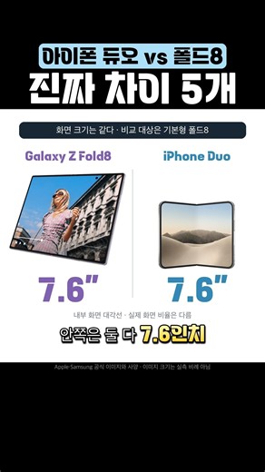 갤럭시 폴드 8 vs 아이폰 듀오, 승자는? #galaxyfold8 #iphone #foldable