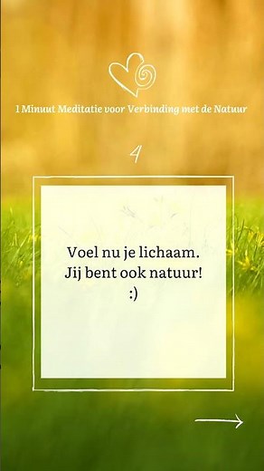 1 Minuut Meditatie | Verbind je met de Natuur