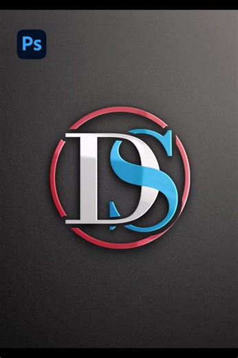 Logo Design Shorts -How to make DS text logo in photoshop #photoshop #logodesigns #graphicdesign #fyb #track #learnontiktok #viral #adobe #youtube