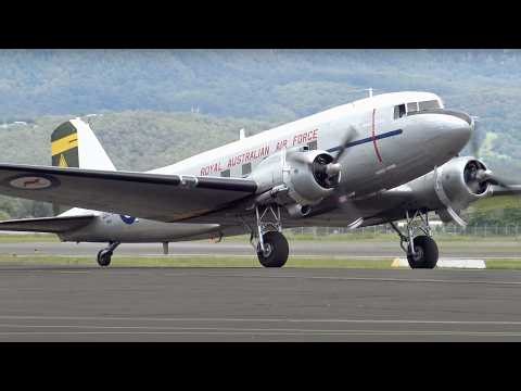Douglas C-47 Skytrain engine start, taxi, takeoff and landing in 4K UltraHD