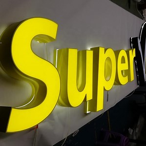 [Hot Item] Personalized Stainless Steel LED Frontlit Sign for Business Name Logo