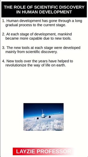 The role of scientific discovery in human development