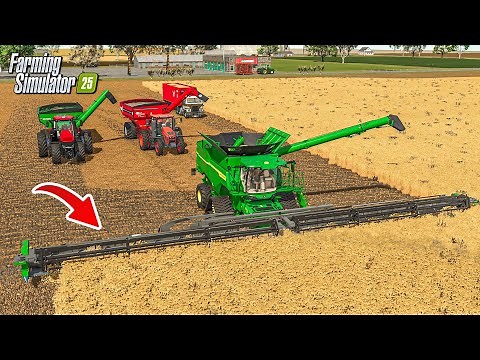 LONGEST Header with Wheat Harvest In Fs25 | Farming Simulator 25 |