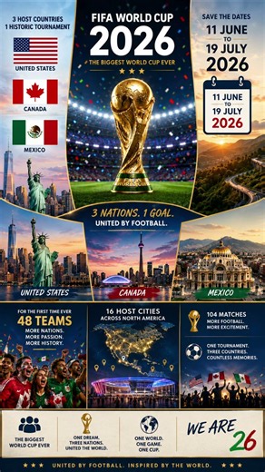 FIFA WORLD CUP 2026 🏆The countdown has begun #footballworldcup2026 #youtubeshorts
