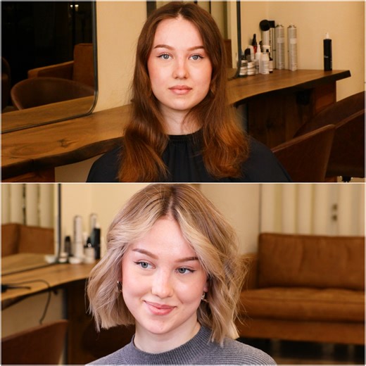 El color de cabello asombra con vibrancia