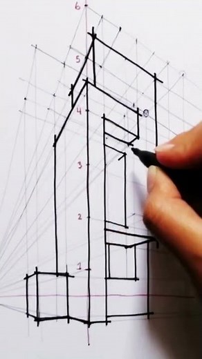 Ejercicio de perspectiva con dos puntos de fuga - 2
