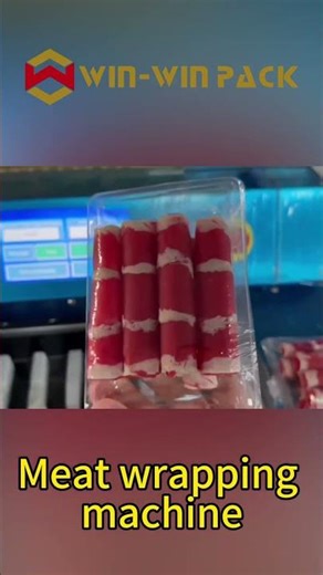 Meat Wrapping Machine | Tight Wrap & High Efficiency #foodwrappingmachine #supermarketpackaging