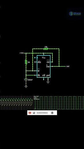 Square Wave Generator Using 555 Timer - The Clock Pulse Heartbeat! ⚡ #electronics