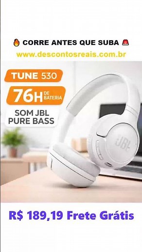 JBL Fone de Ouvido Bluetooth Tune 530 BT Sem Fio On Ear