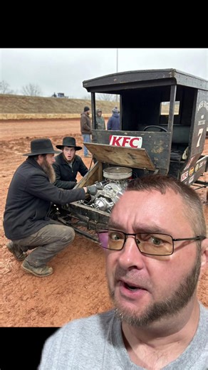 Amish Jeff Gordon Competing with Modified Buggy