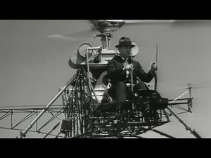 Father of the Helicopter almost killed by his creation | Stock Footage