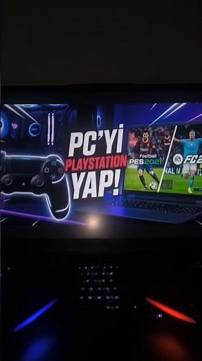 PC'yi PlayStation Yapmak! 🎮 PS4 Kolu Bağlama Rehberi #shorts