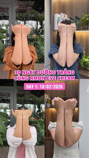 Hành trình 30 ngày dưỡng trắng cùng RMON EVE CREAM chính thức bắt đầu. Nhà mình hãy cùng theo dõi để đón xem kết quả cùng RMON nhé 🥳🥳🥳 #rmon #trangda #30daychallenge #evecream #duongtrang