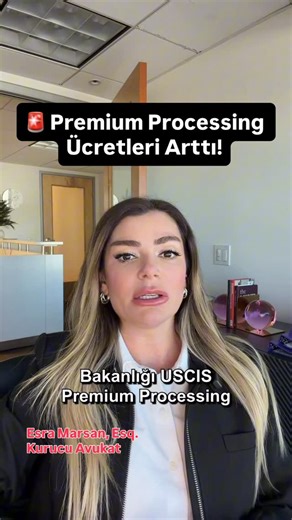 Marsan Akguc Law Firm on Instagram: "🚨USCIS Premium Processing Ücretleri Arttı ABD İç Güvenlik Bakanlığı, 9 Ocak 2026 tarihinde yayımlanan nihai düzenleme ile USCIS premium processing ücretlerinin artırıldığını duyurdu. Bu artış, Haziran 2023 – Haziran 2025 arasındaki enflasyon oranlarını yansıtıyor ve 1 Mart 2026 itibarıyla yürürlüğe giriyor. 📌 Yeni Premium Processing Ücretleri • Form I-129 (H-1B, L-1, O-1, TN vb.) $2,805 ➡️ $2,965 • Form I-129 (H-2B, R-1) $1,685 ➡️ $1,780 • Form I-140 (EB-1,