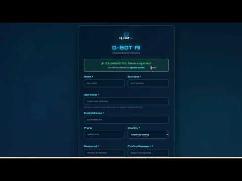 Aprende a crear tu cuenta en Q-BOT en minutos