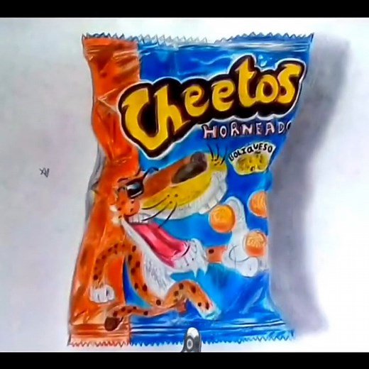 Cheetos realistic drawing #shorts #art #3d #artist #viral #drawing #realism #food #reelsviralシ | Morrocoy Art