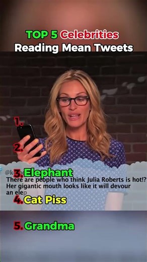 Top5 #celebrities Reading Mean Tweets 😂🔥