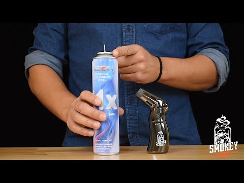 How to Fill Cocktail Smoker Kit Torch with Butane by Smokey Crew