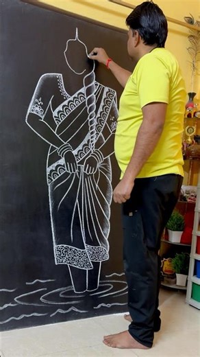 Learn to draw women sitting in water 💧 #art #drawing #shortvideo