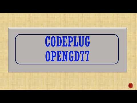 CODEPLUG OPENGD77 DM-1701, RT3S, DM-5R, RT-84, DM-1801, GD77.