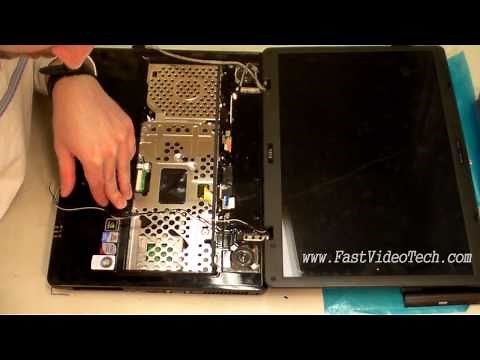 MSI Laptop Disassembly / Take Apart To Replace Power Plug