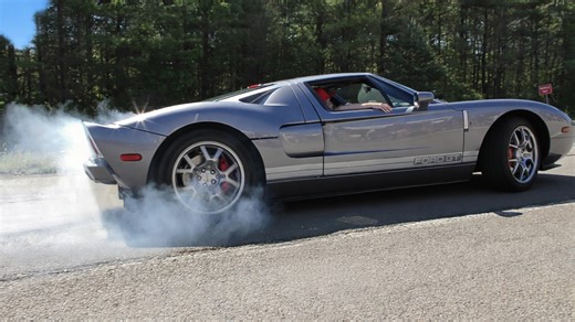 Ford GT burnout got out of control on public road