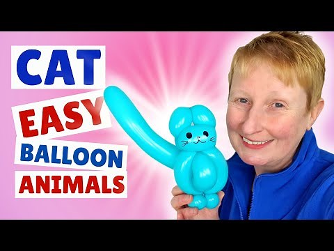 Cat Balloon Animal Step by Step 🐈 One Balloon Cat Tutorial