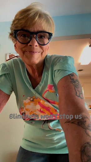 At 1st I was petrified, now I’m living ❤️ #blindness #retinitispigmentosa #nationalfederationoftheblind #blindnessawareness #over60andfit #dancechallenge #eyes #vision #loveislove #kindness @highlight | Terri Green
