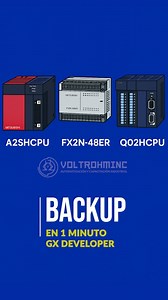 Backup PLC Mitsubishi con GX Developer | Voltrohminc