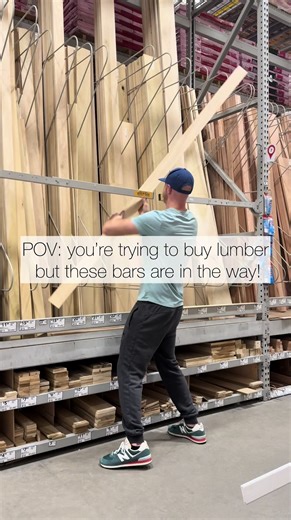 This is no infomercial! If you’ve ever had problems getting lumber down from the rack at the store, you need to know this hack! - #woodworking #diywoodwork #woodwork #lumber #diyfurniture