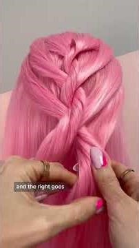 Here is the French #ropebraid! 💕start with two sections and twist them both to the right#hairstyle