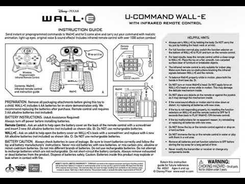 U-command Wall-E instructions
