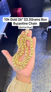 10k Gold 26” 53.3Grams Box Byzantine Chain (Dm for Price) #ijazjewelers #texas #california #newyork #fyp #foryoupage | Ijaz Jewelers