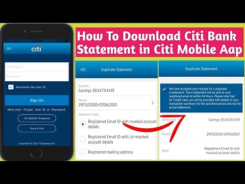 How To Download Account Statement In Citi Mobile App |Citibank Statement Online Download PDF Format