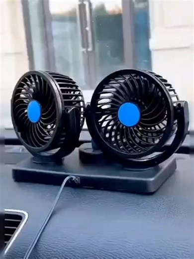 VENTILADOR DOBLE PARA AUTO ✔️Velocidad ajustable y bajo nivel de ruido ✔️Múltiples usos ✔️Fácil de usar ✔️Ideal para familias con niños y mascotas en el automóvil ✔️Cada uno gira 360 #parati #ventilador