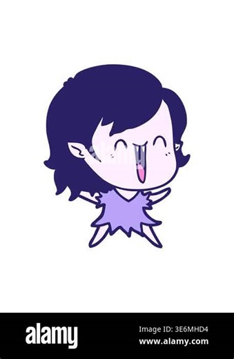 shivering motion animation of cute happy vampire girl Stock Video Footage - Alamy