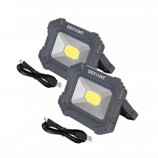 Check The Home Depot's Q&A Before Buying: Defiant 2000 Lumens Rechargeable Utility Light with Magnet (2-Pack)