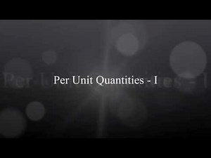 Per-Unit Quantities 1